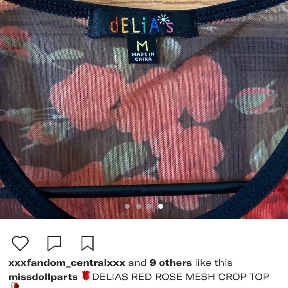 DELIAS ROSE MESH TOP
